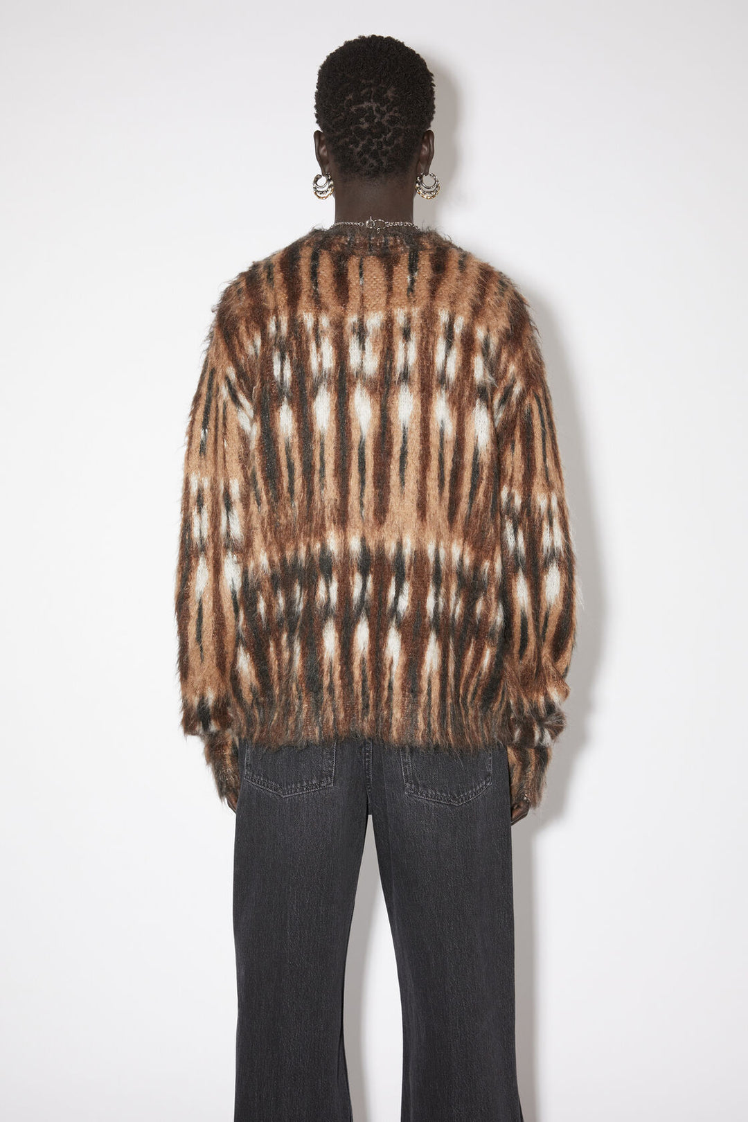 BRUSHED JACQUARD JUMPER