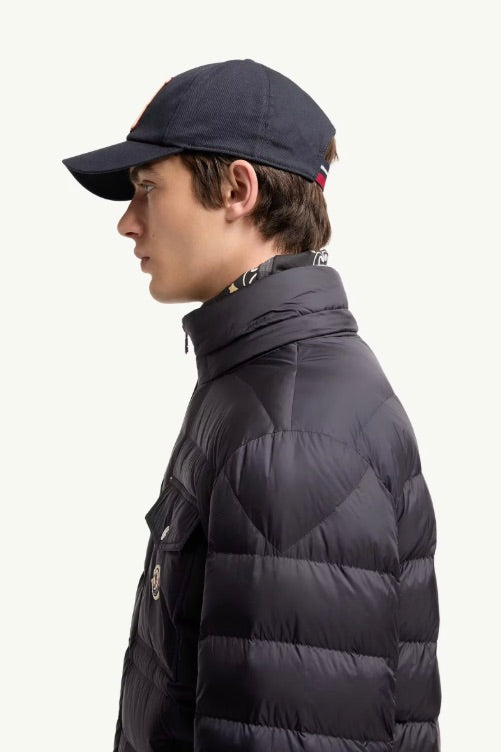 Verith Hooded Short Down Jacket Dark Blue
