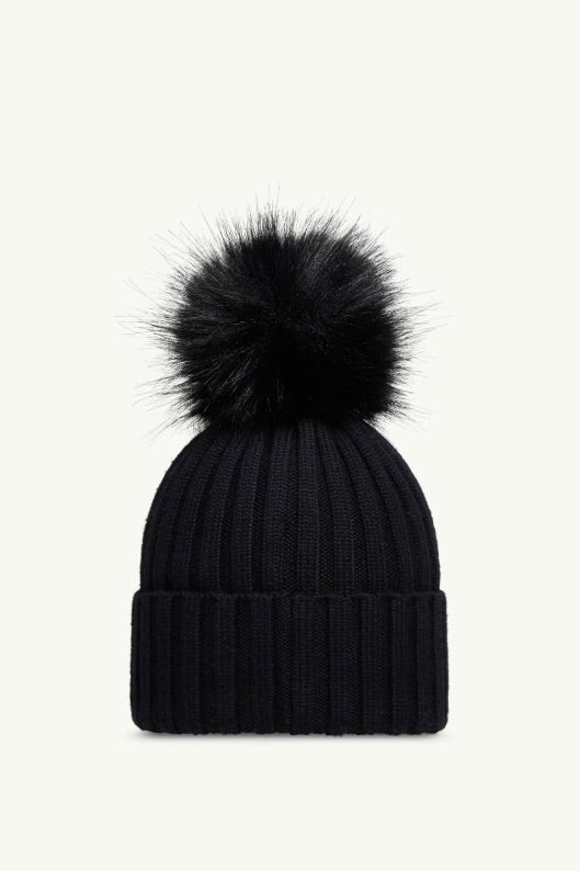Wool Beanie with Pom Pom