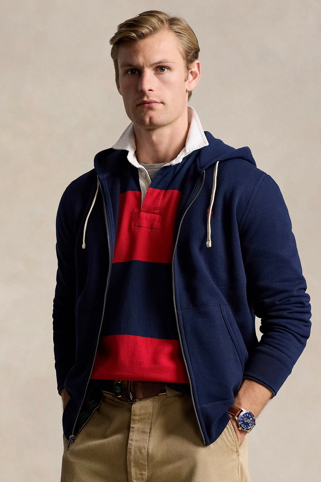 The RL Fleece Hoodie Cruise Navy