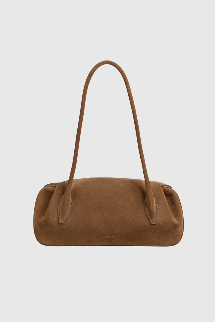 YUZEFI Oyster Suede Shoulder Bag Cognac - Dale