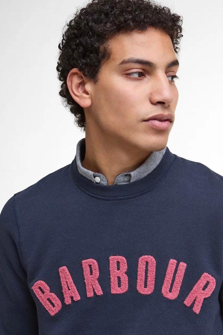 Barbour Prep Logo Sweatshirt Navy/Pink
