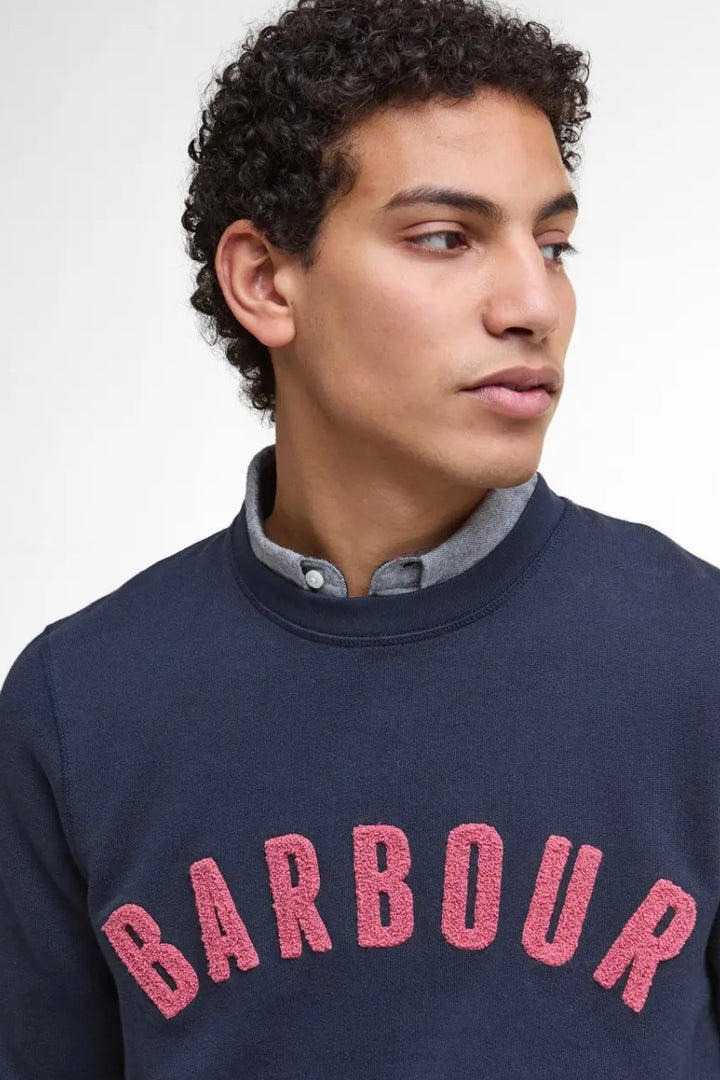 Barbour Prep Logo Sweatshirt Navy/Pink