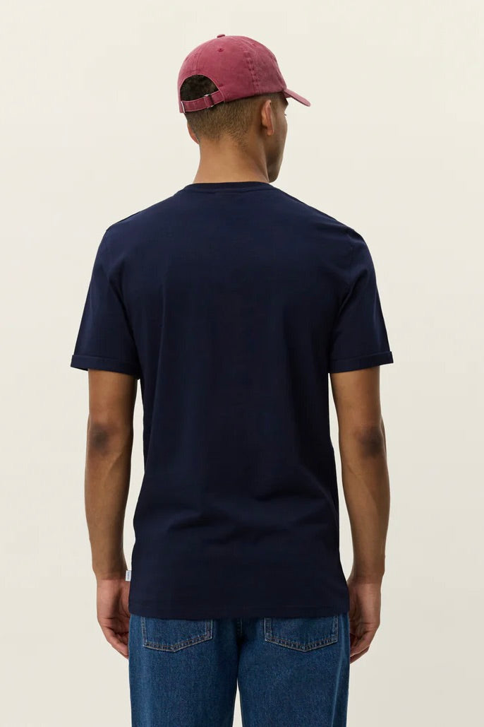 LES DEUX Norregaard Contrast T-Shirt Dark Navy - Dale