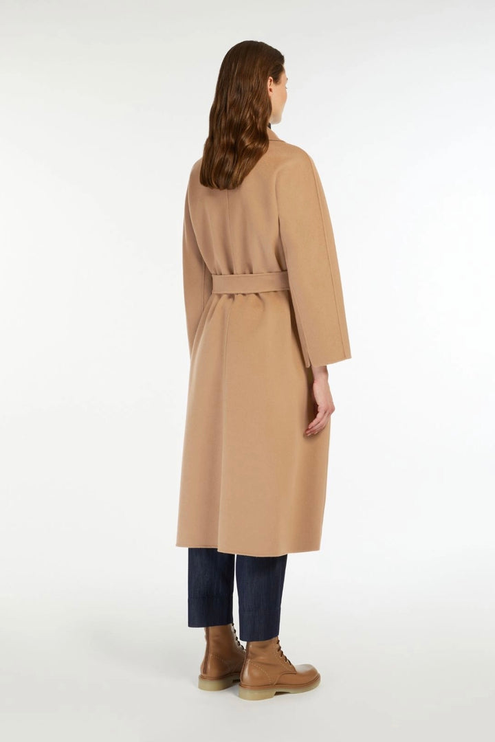 Wool Broadcloth Midi Coat Camel