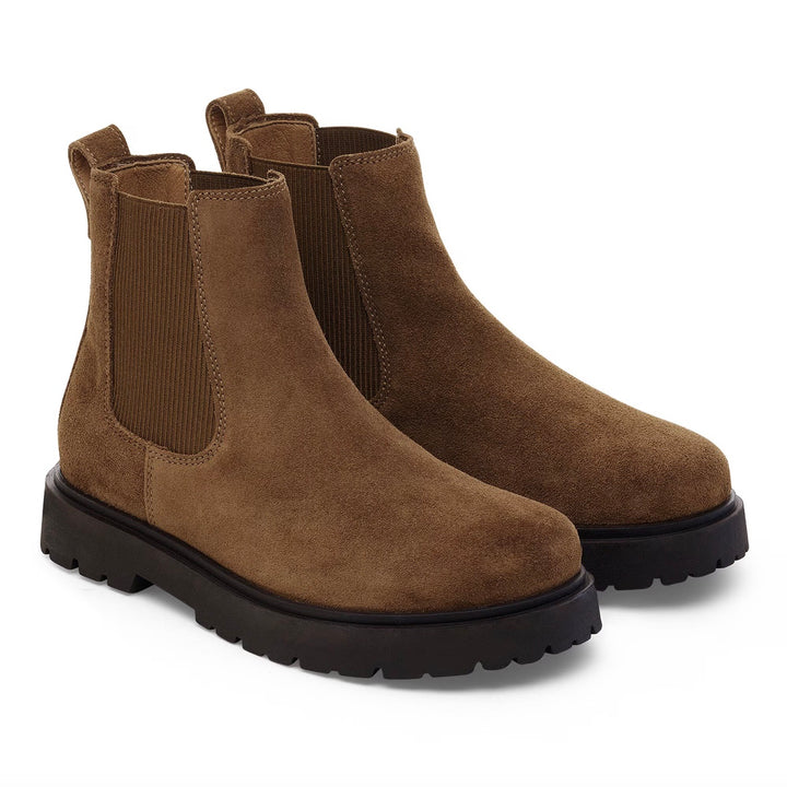 Highwood Slip on Women Suede Leather Dark Tea