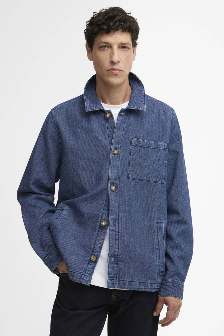 BARBOUR Aickmen Textured Denim Overshirt - Dale
