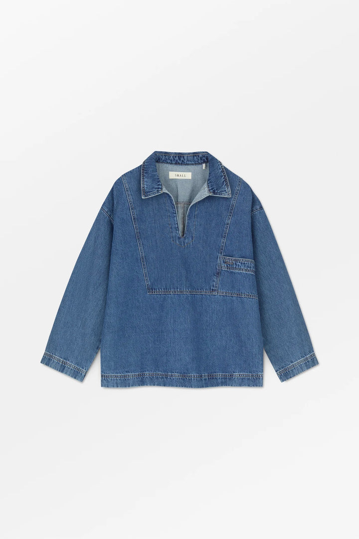 Norma Blouse Slouchy Blue