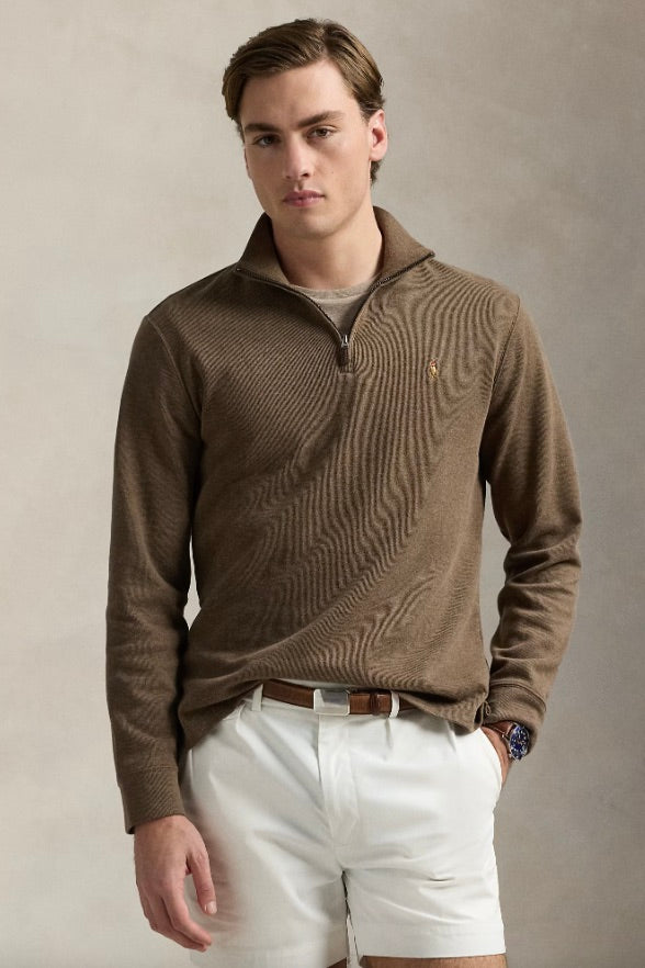 Estate-Rib Quarter-Zip Pullover Cedar Heather