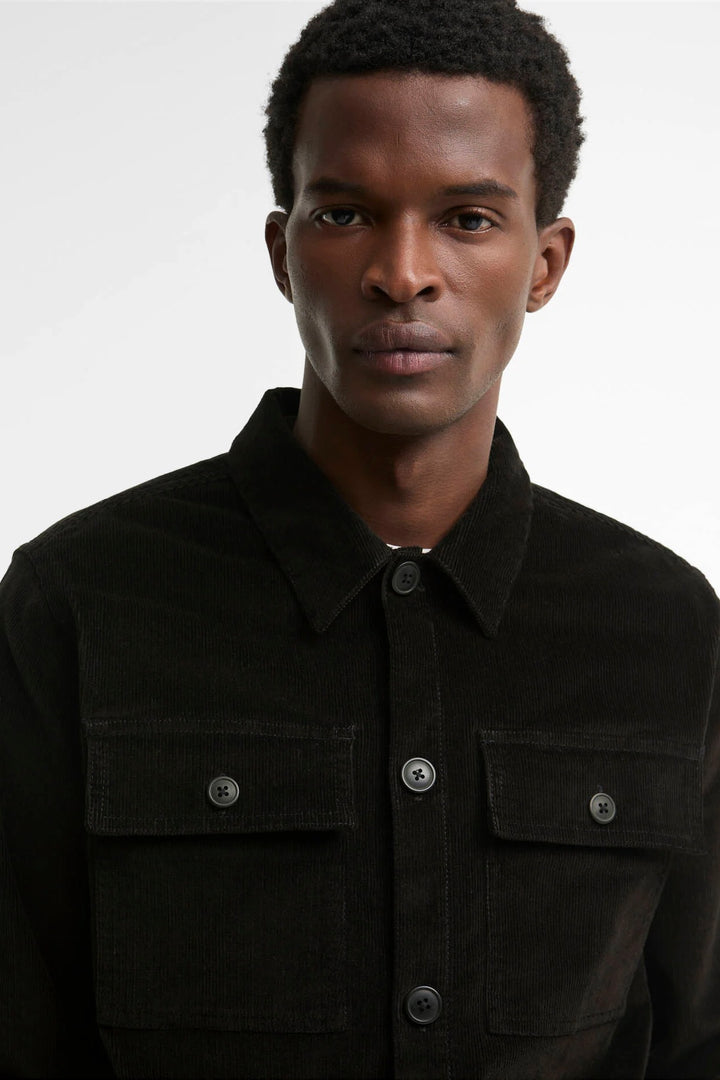 Barbour Tartan Trim Cotton Overshirt Olive