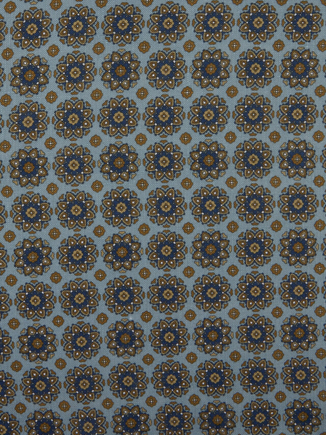 Linen Hankie Blue Brown