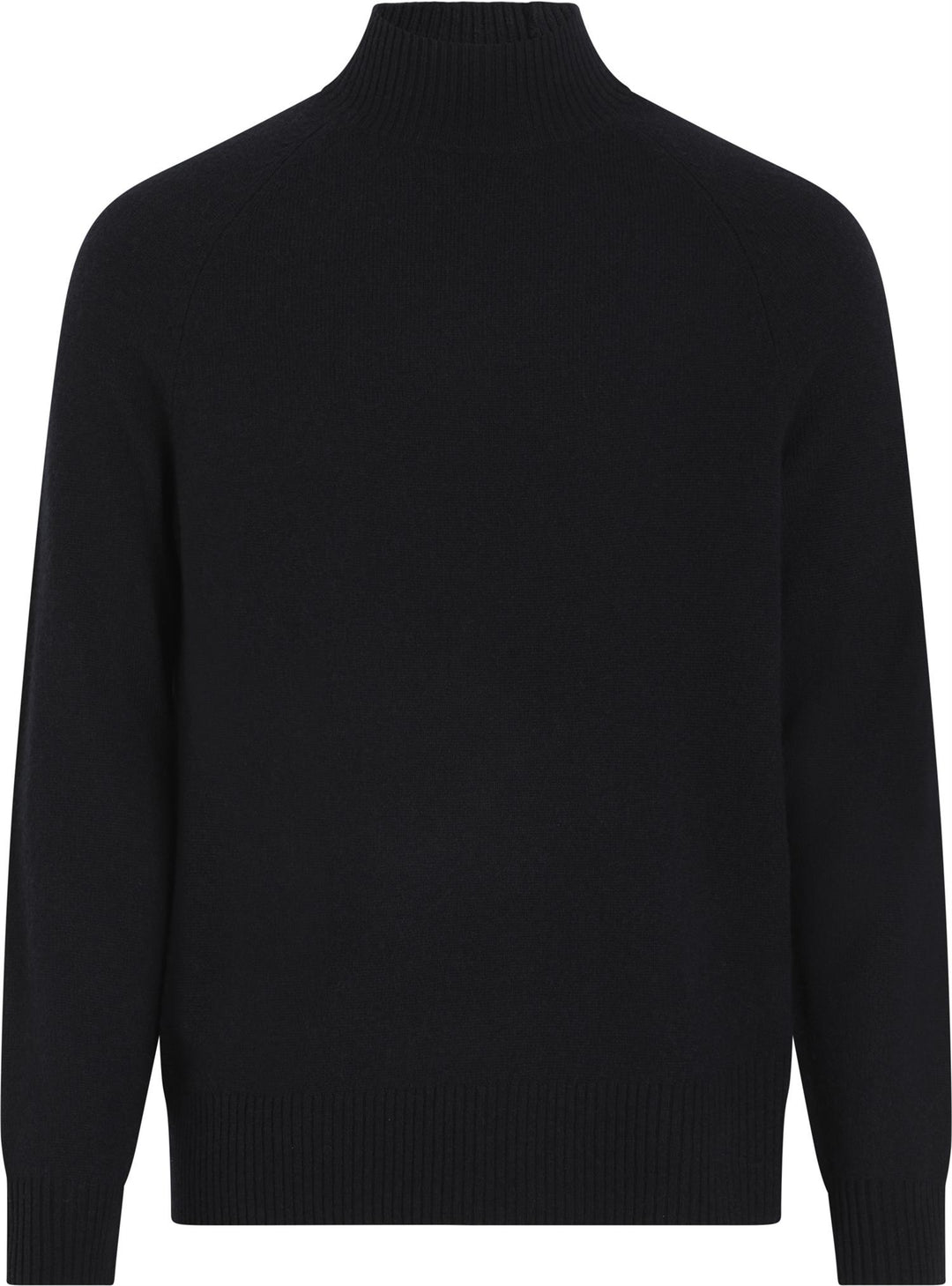 Luxury Wool Mock Neck Jumper Ck Black