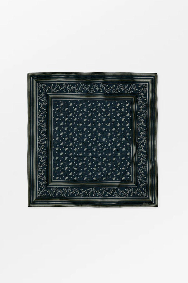 Skall classic scarf 90x90 Navy/Beige/Cream