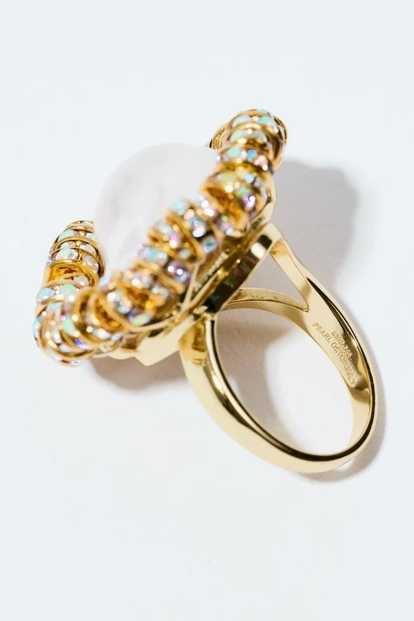 Baroque Diamond Ring Gold