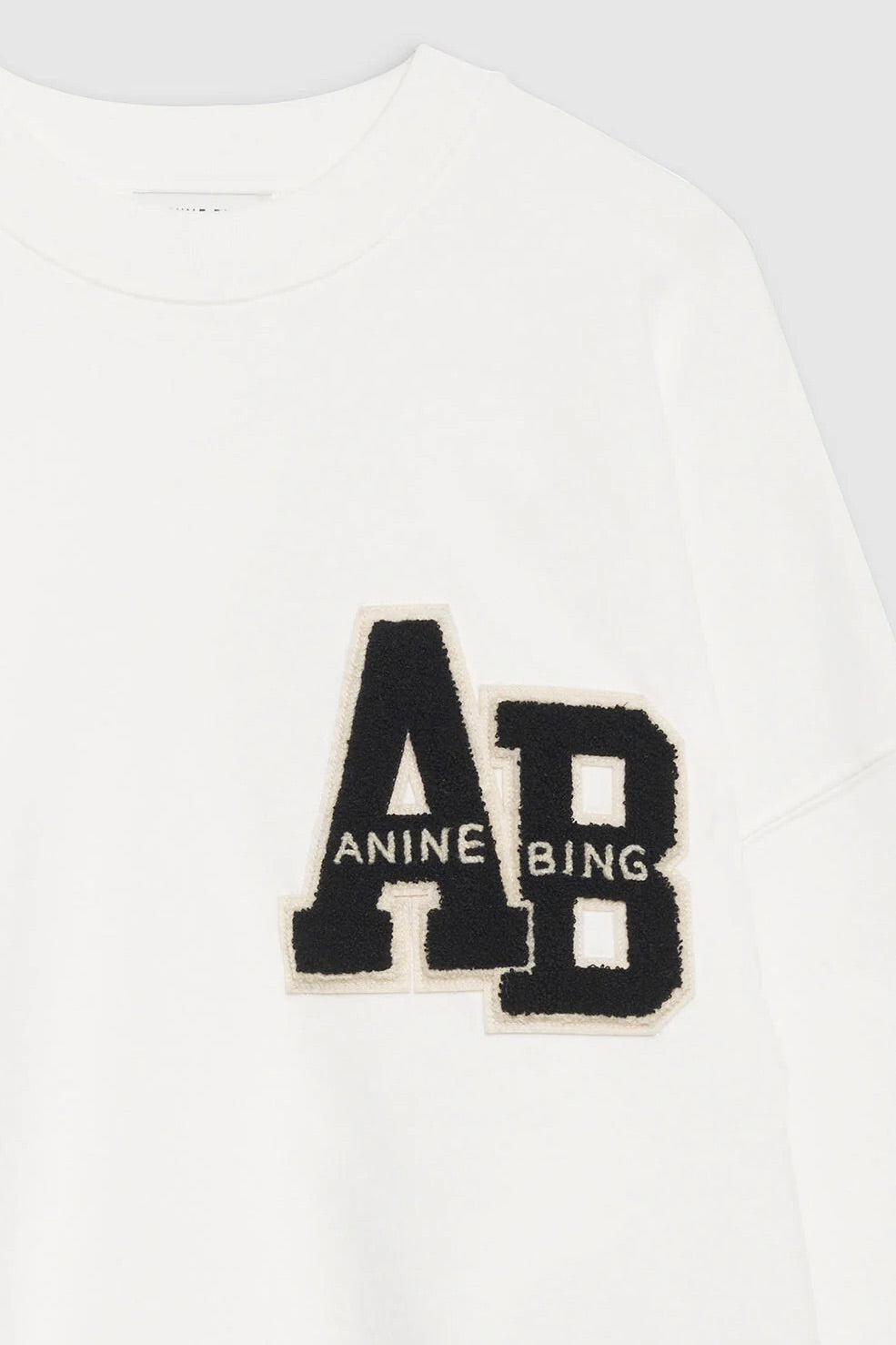 ANINE BING Miles Sweatshirt Letterman Offwhite - Dale