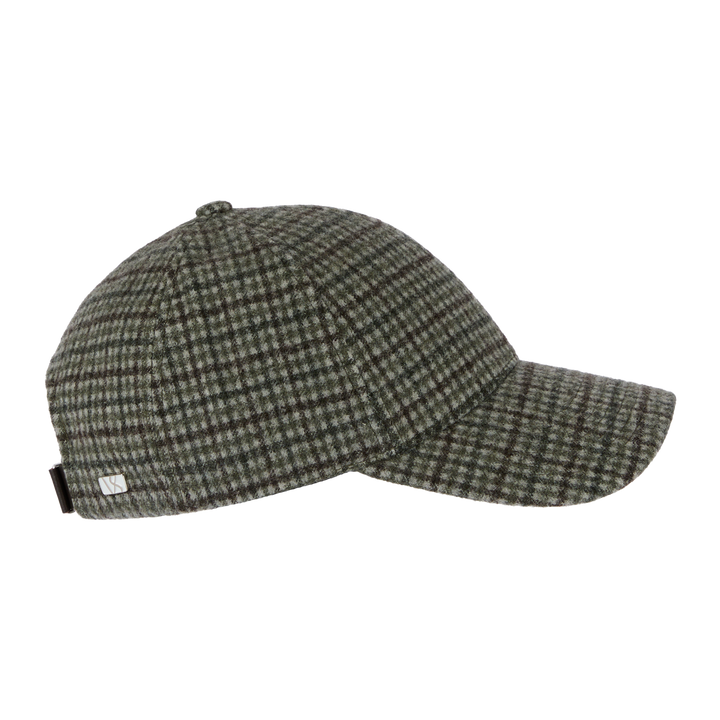 Wool Cap Checker Olive
