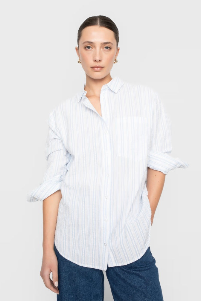 Bibi Crepe Shirt Light Blue