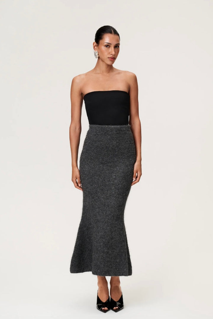 Cessole Midi Skirt Dark Grey