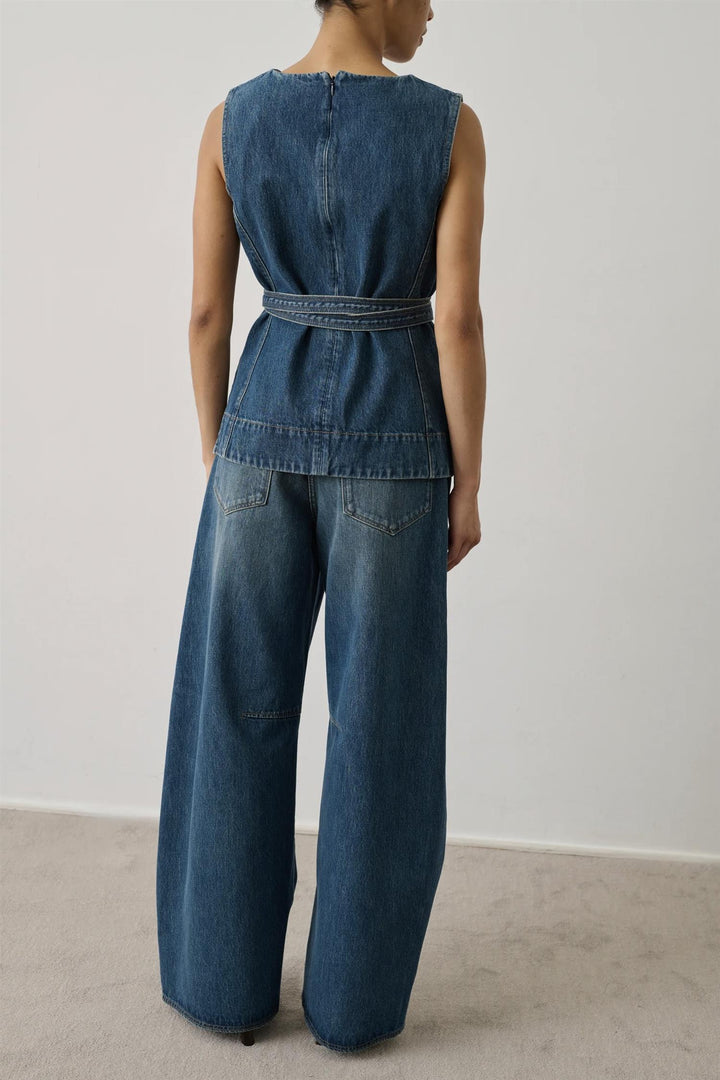 Chance Sleeveless Denim Top