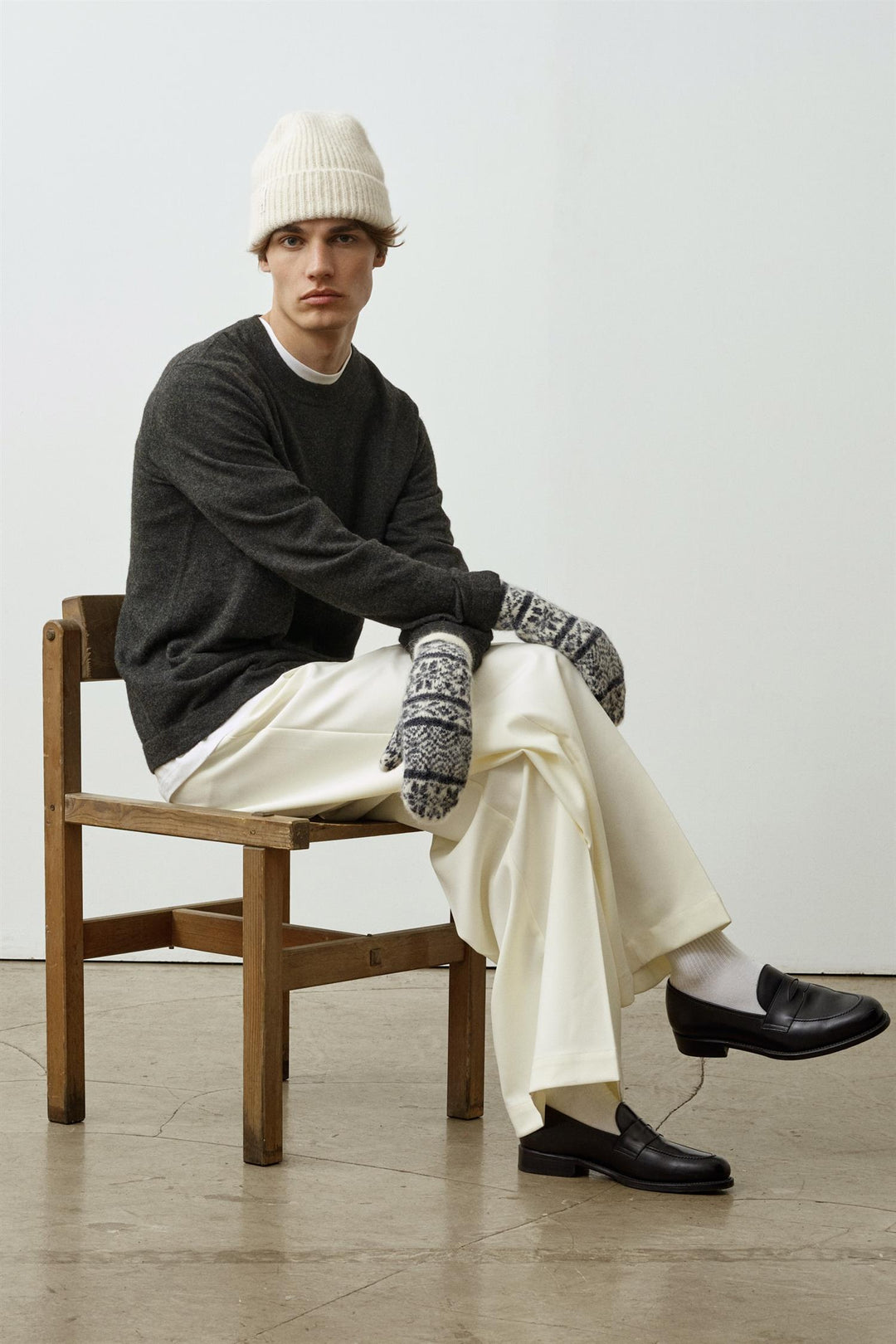 O.A.D O.A.D Ribbed Beanie White - Dale
