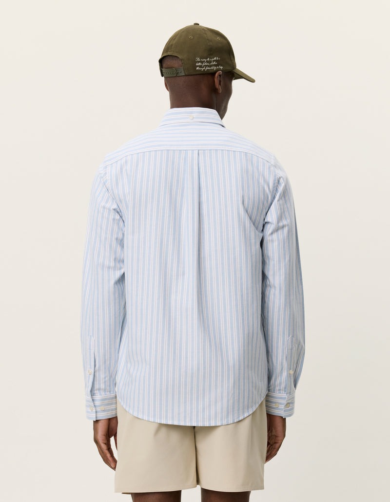Konrad Stripe Oxford Shirt Allure Blue