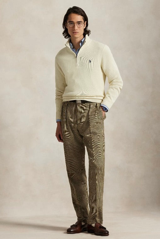 POLO RALPH LAUREN Cotton Quarter-Zip Jumper Andover Cream - Dale