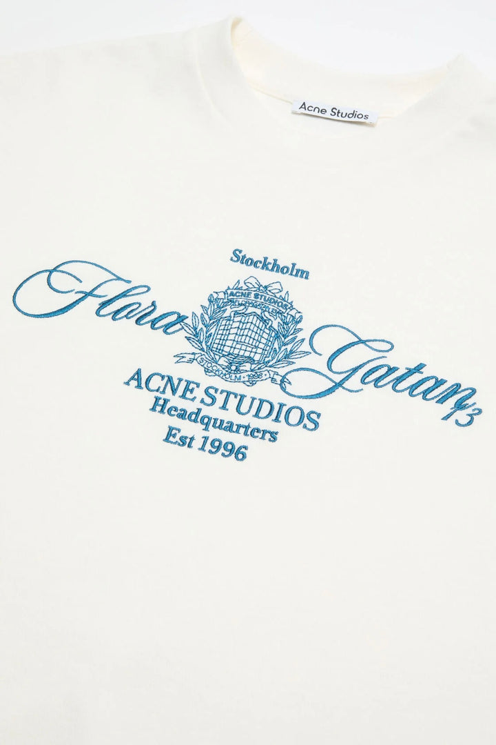 Embroidered T-Shirt Offwhite/Ecru