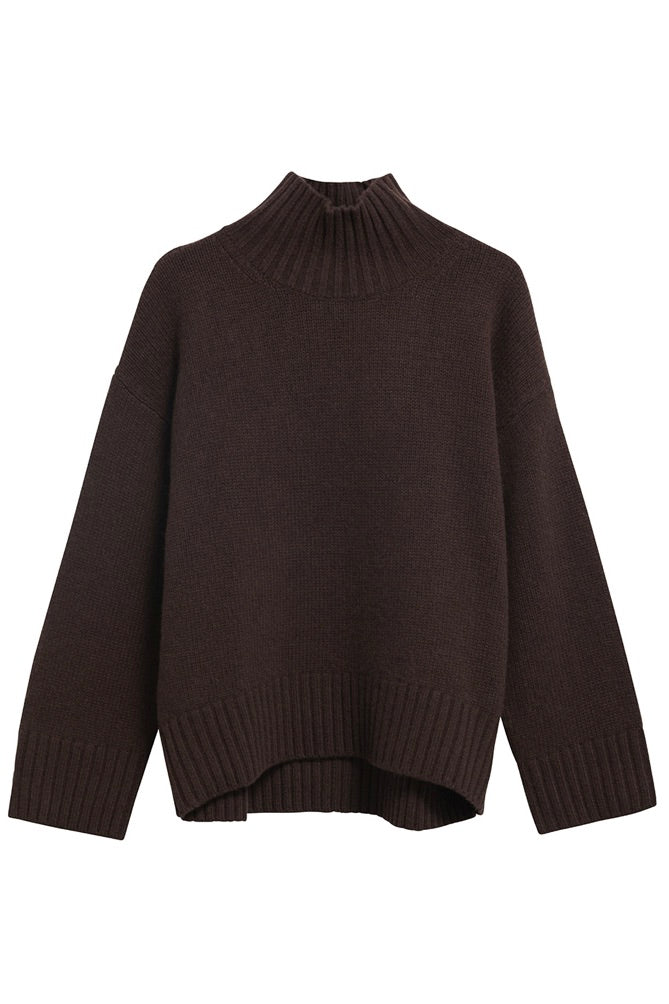 Woodhouse Cashmere-Blend Funnel Neck Jumper Rustic