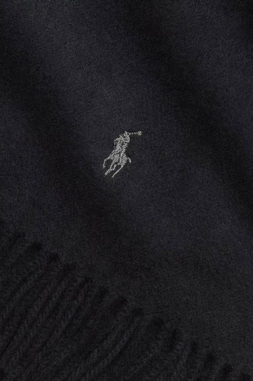 Cashmere Scarf Polo Black