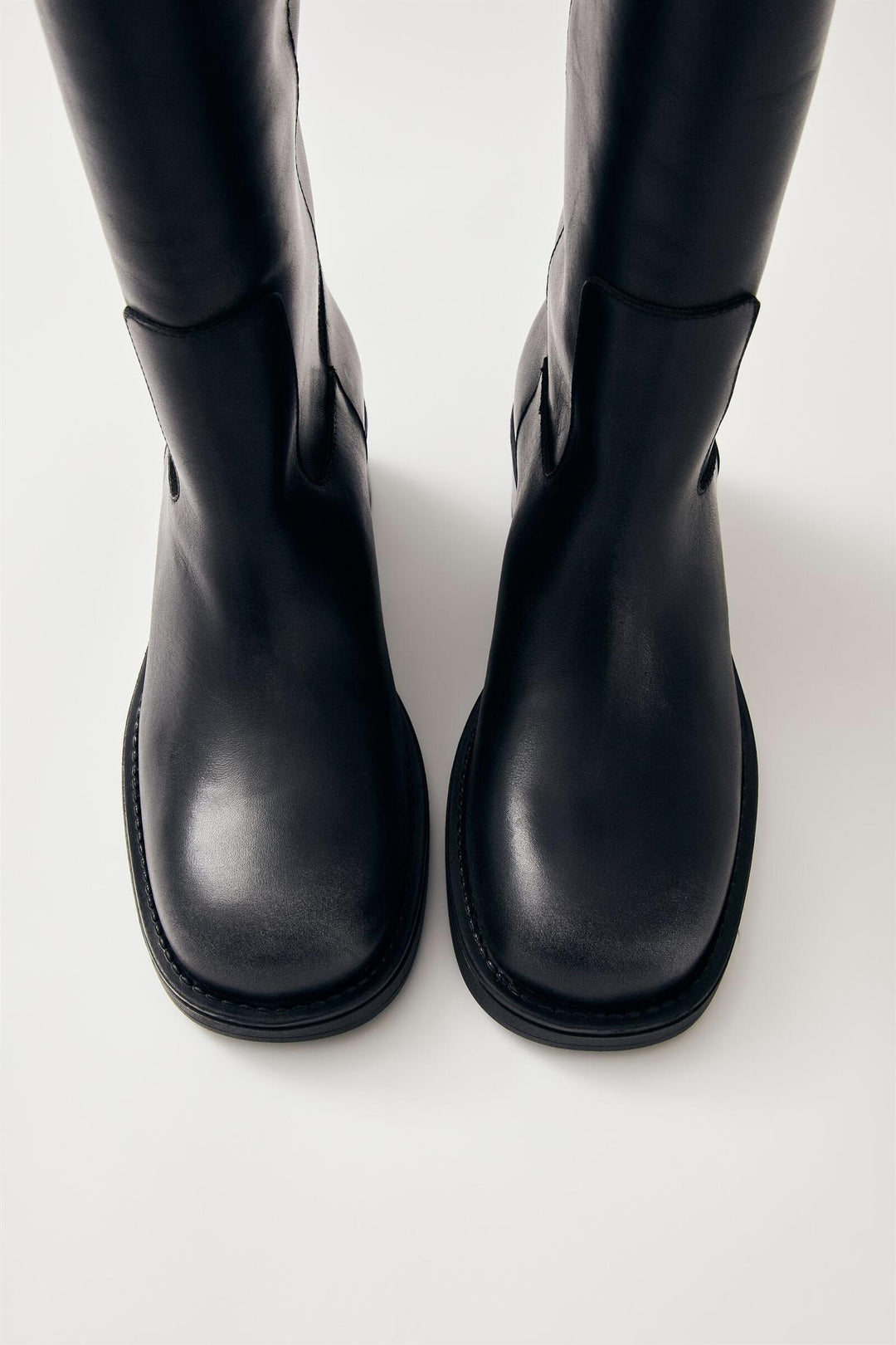 Sajan Black Leather Boots