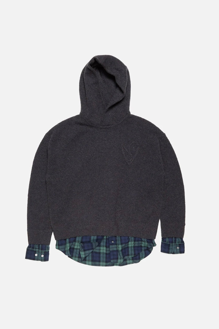 Layered Wool Hoodie