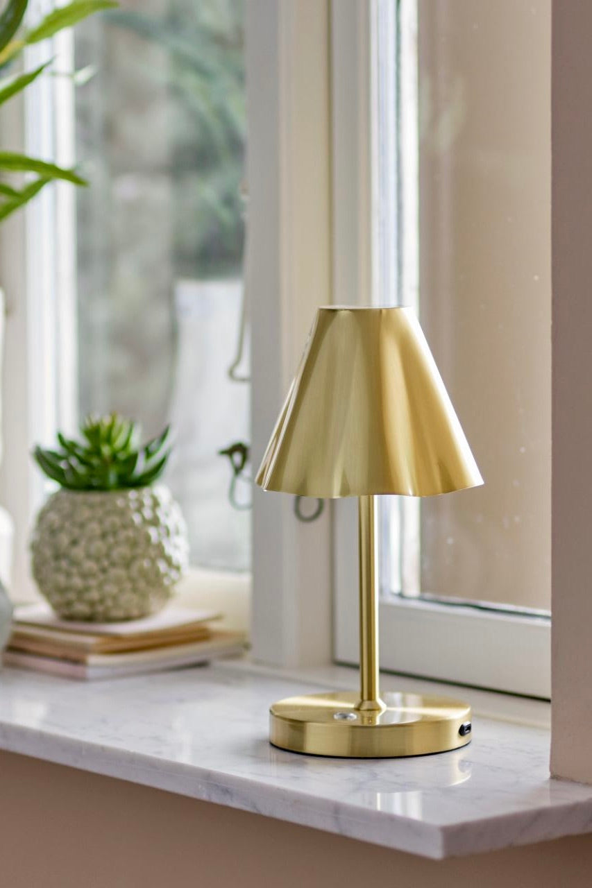 BLOOMINGVILLE Lianna Portable Lamp Brass - Rechargeable - Dale