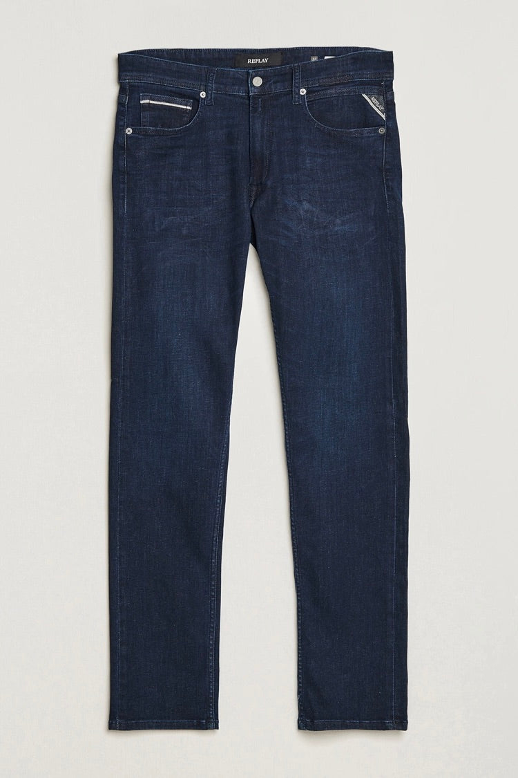 Grover Power Stretch Straight Fit Jeans Dark Blue