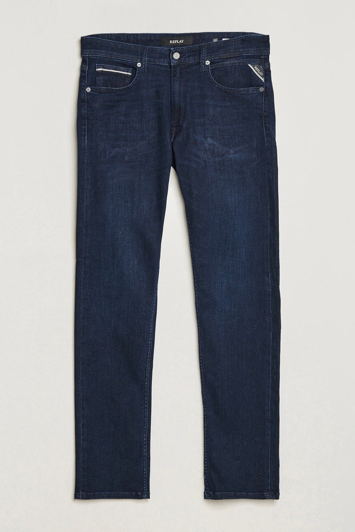 Grover Power Stretch Straight Fit Jeans Dark Blue