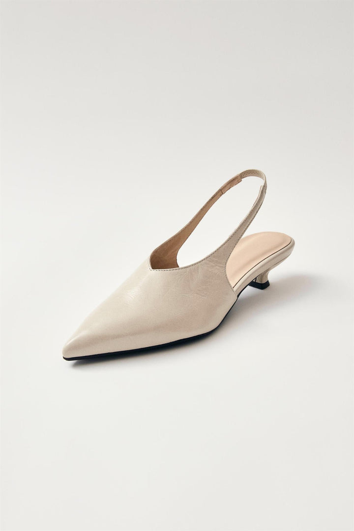 Eros Cream Leather Mules