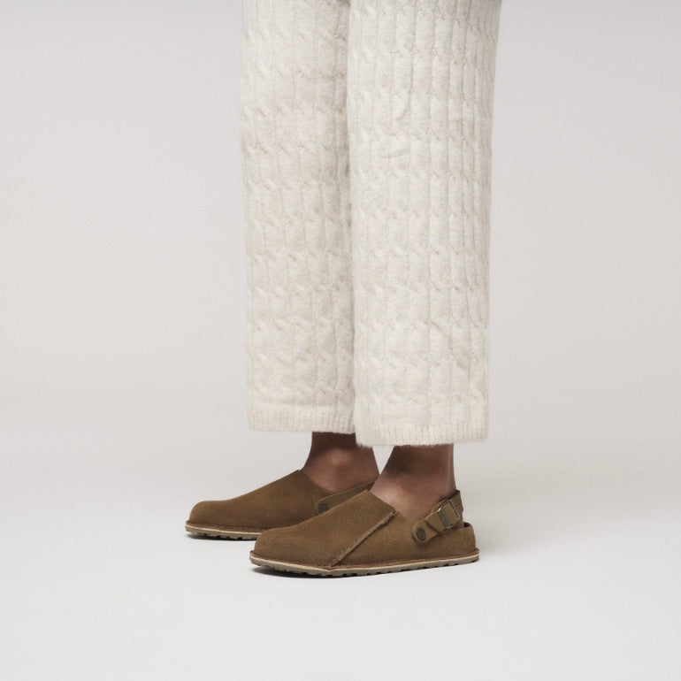 BIRKENSTOCK Lutry Premium Suede Leather Dark Tea Dame - Dale