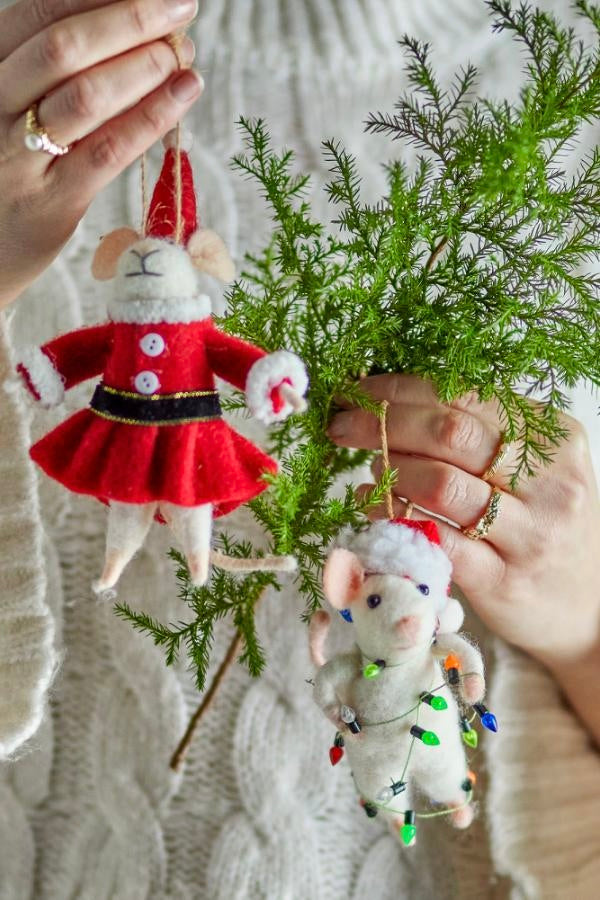Peo Ornament Set of 2 Red