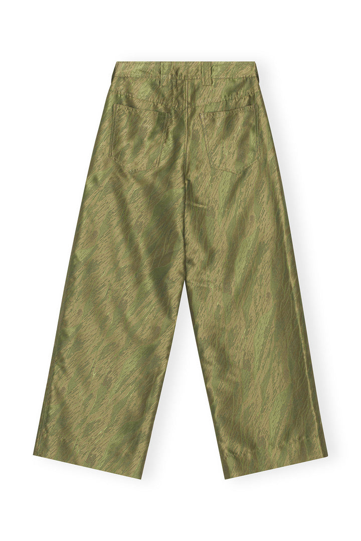 Shiny Jacquard Lowrise Pants