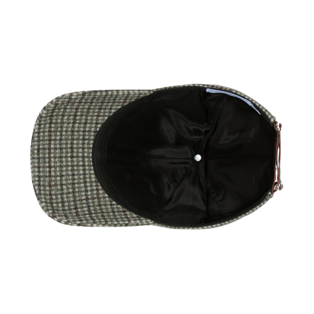 Wool Cap Checker Olive