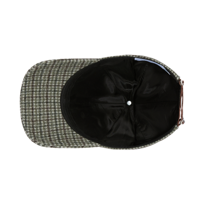 Wool Cap Checker Olive