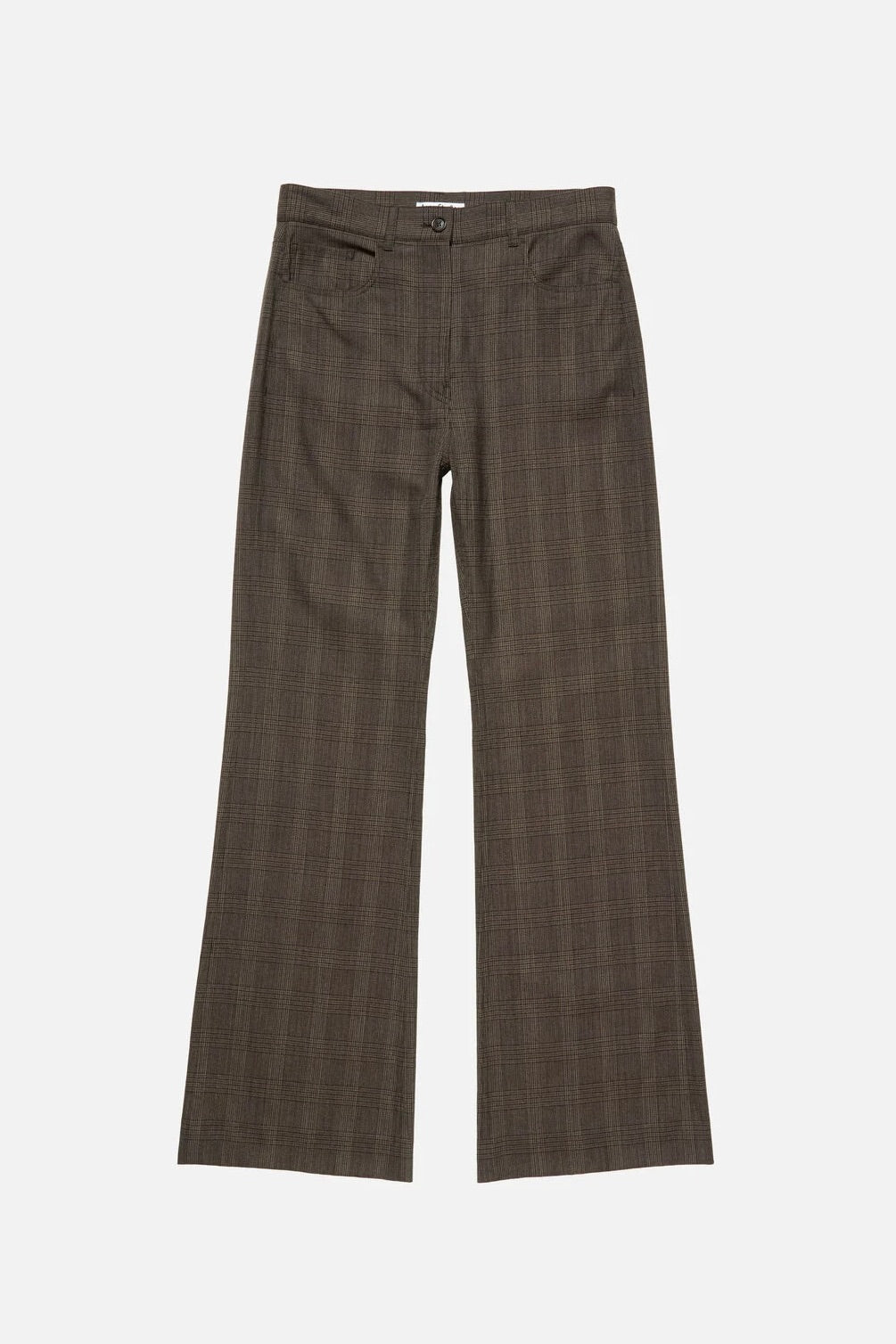 Tailored Wool Check Trousers