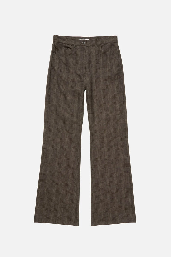 Tailored Wool Check Trousers
