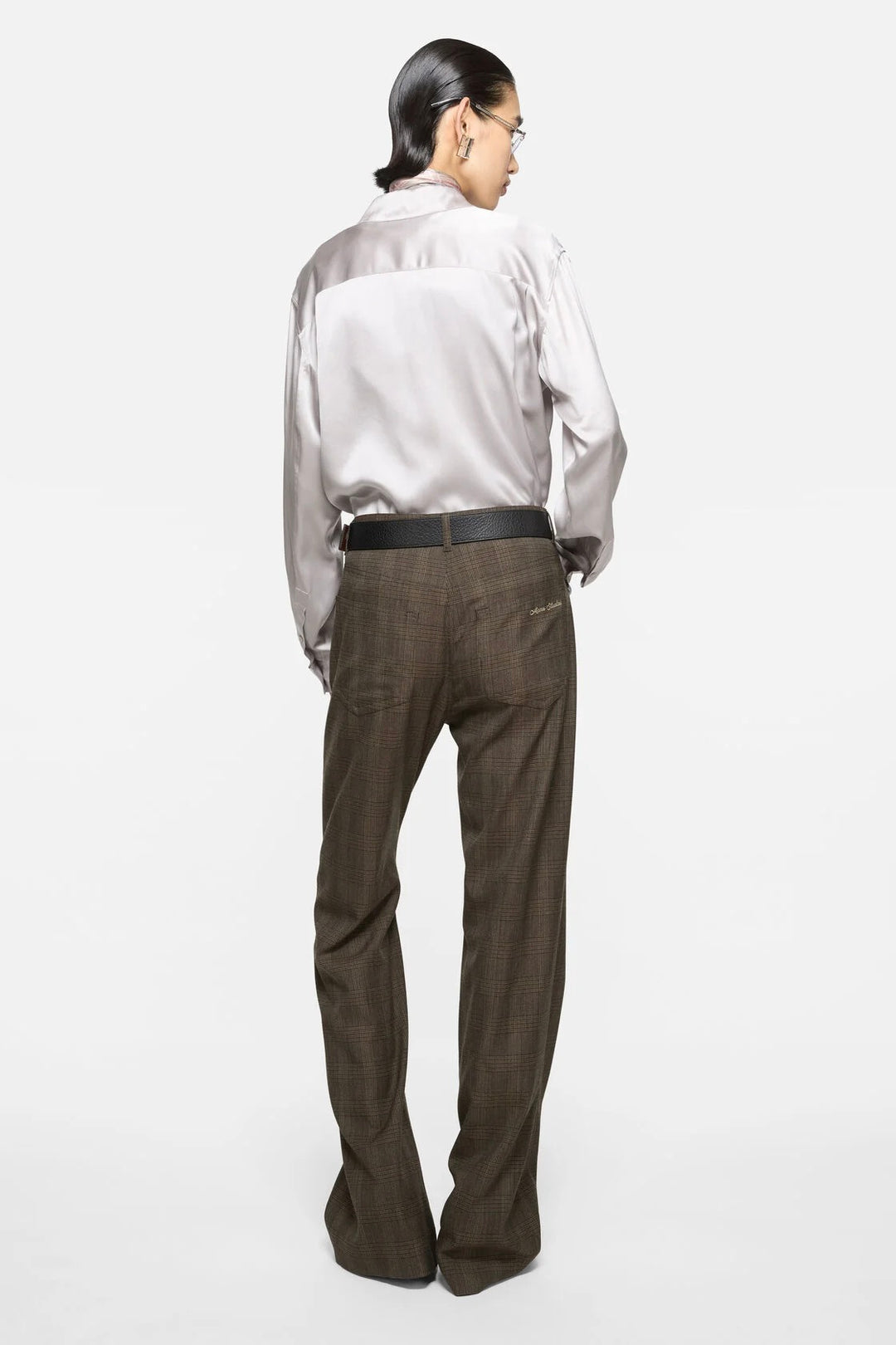 Tailored Wool Check Trousers