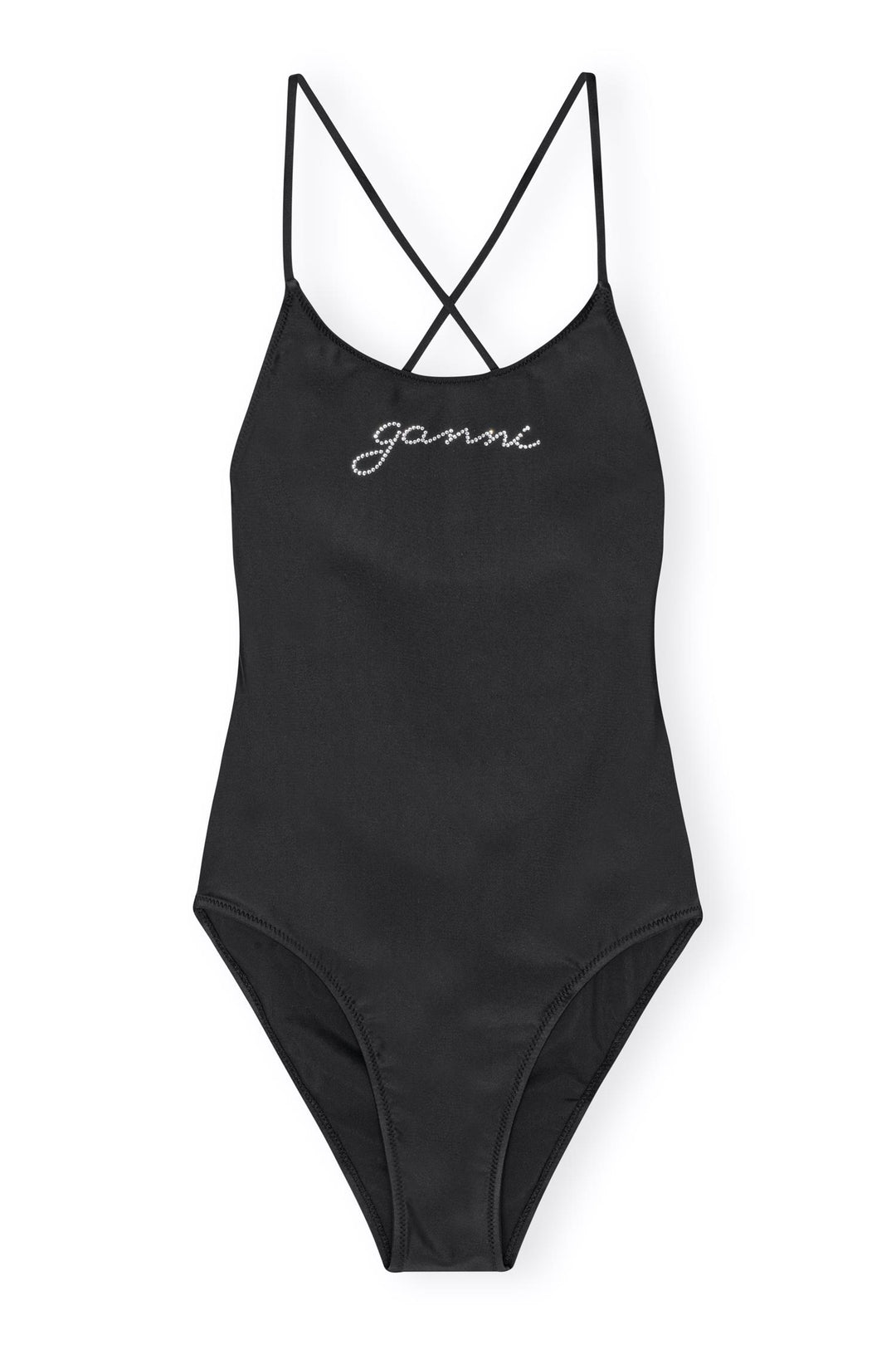 GANNI - Graphic Tie String Swimsuit - Dale