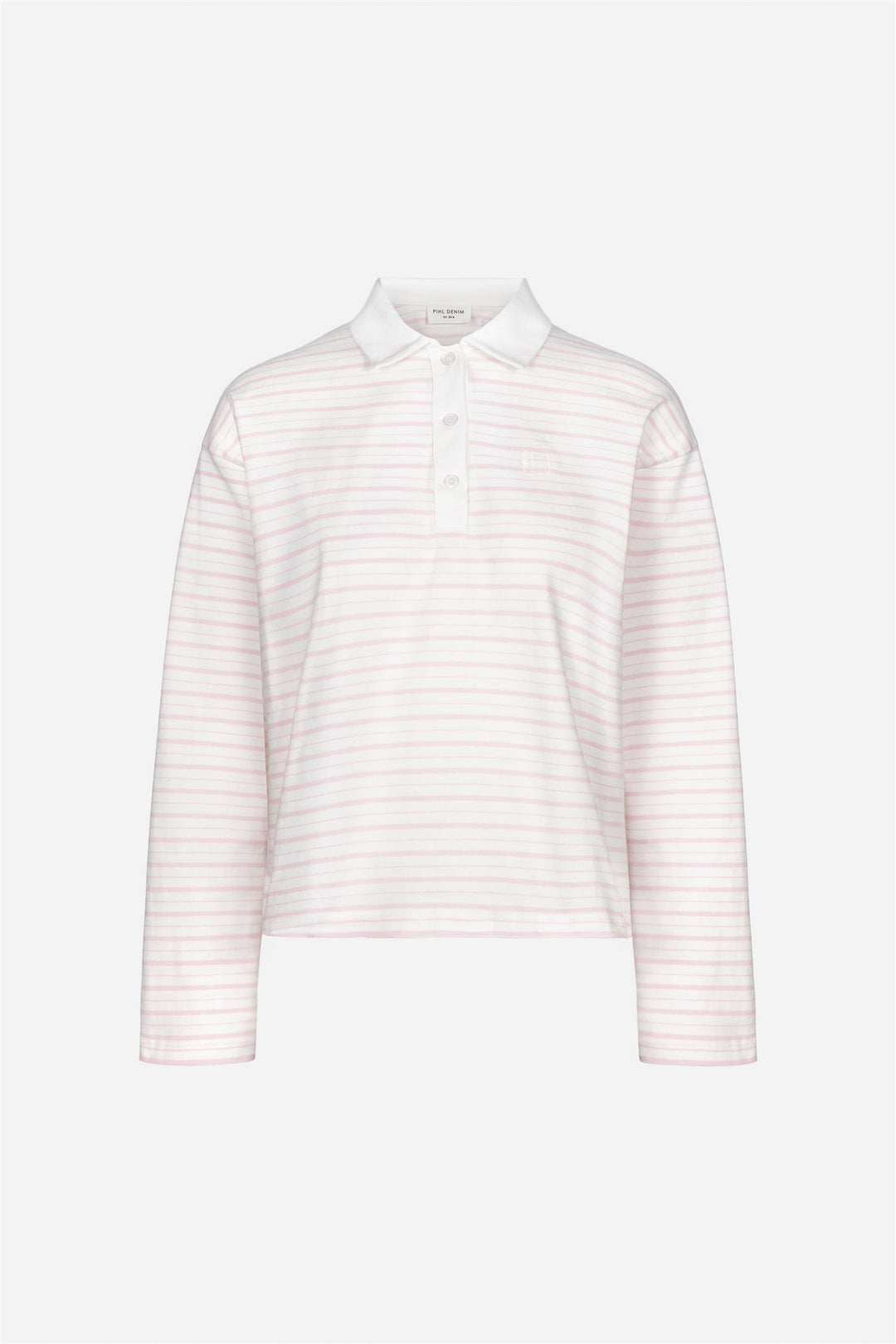 CAMILLA PIHL DENIM Elmer Polo Shirt Lt Pink Stripe - Dale