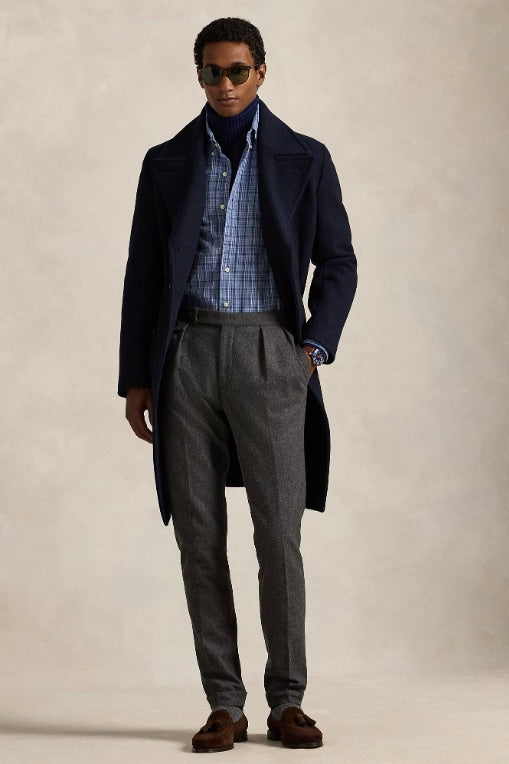 Custom Fit Brushed Oxford Shirt Blue Heather Multi