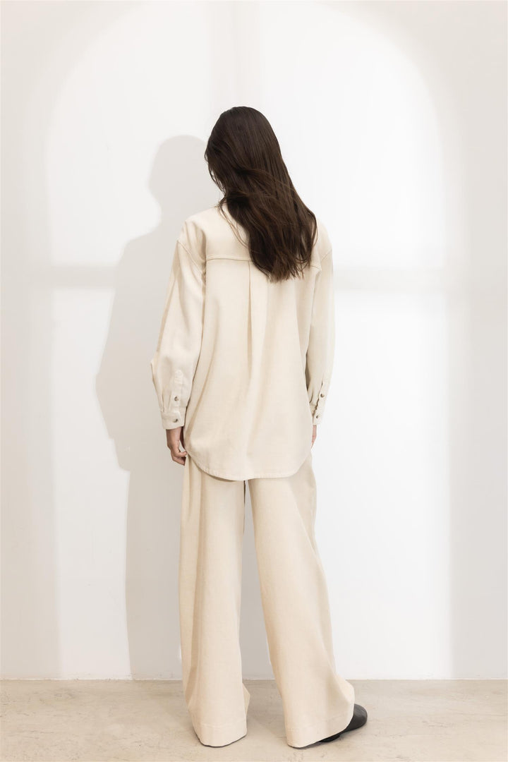 Jace Cord Trouser Greige