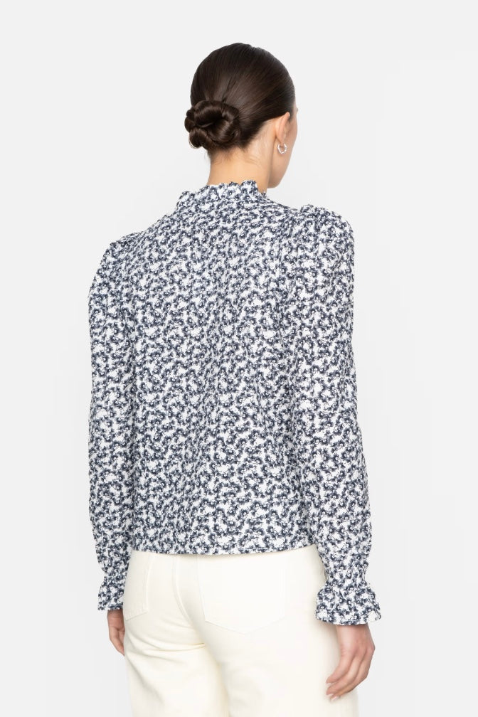 Jenny Blouse Navy Rosehip Print