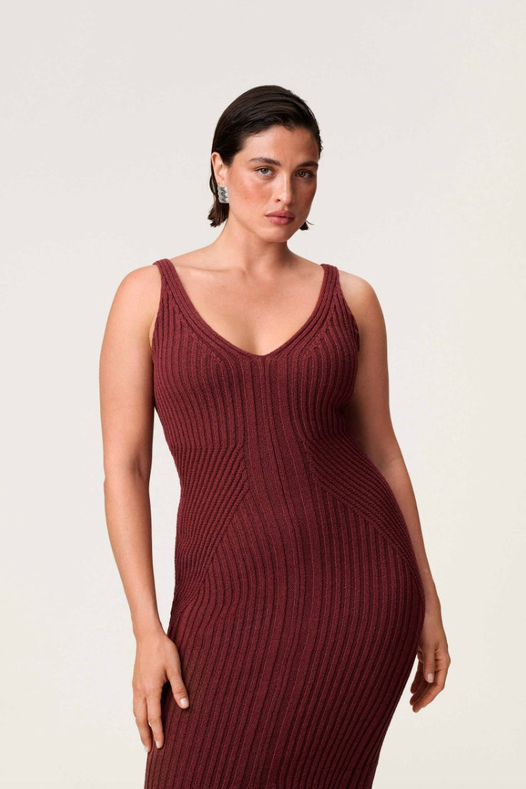 Lugo Slip Dress Burgundy