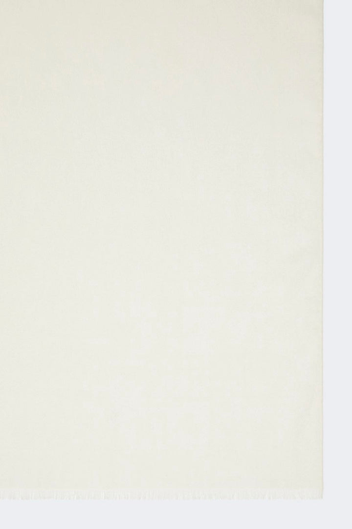 MAX MARA Jacquard Wool and Silk Stole Ivory - Dale